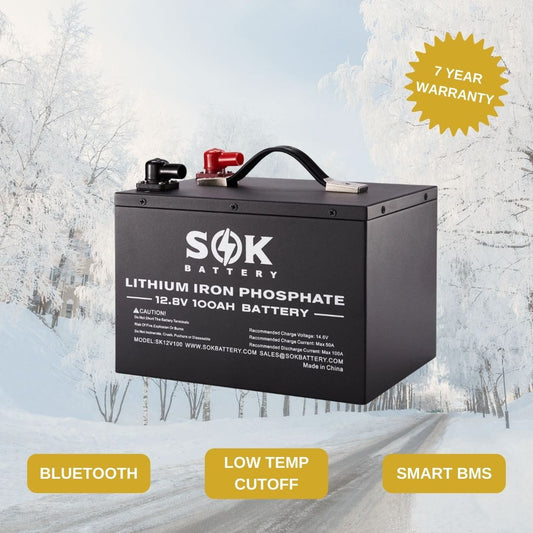SOK 100Ah | 12V - Heated LiFePO4 Lithium Battery