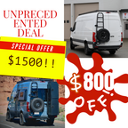 Sprinter two-in-one tire ladder carrier