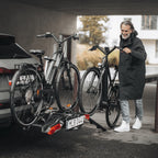 Thule Epos w/ lights 3-bike foldable hitch platform bike rack with lights & license plate holder