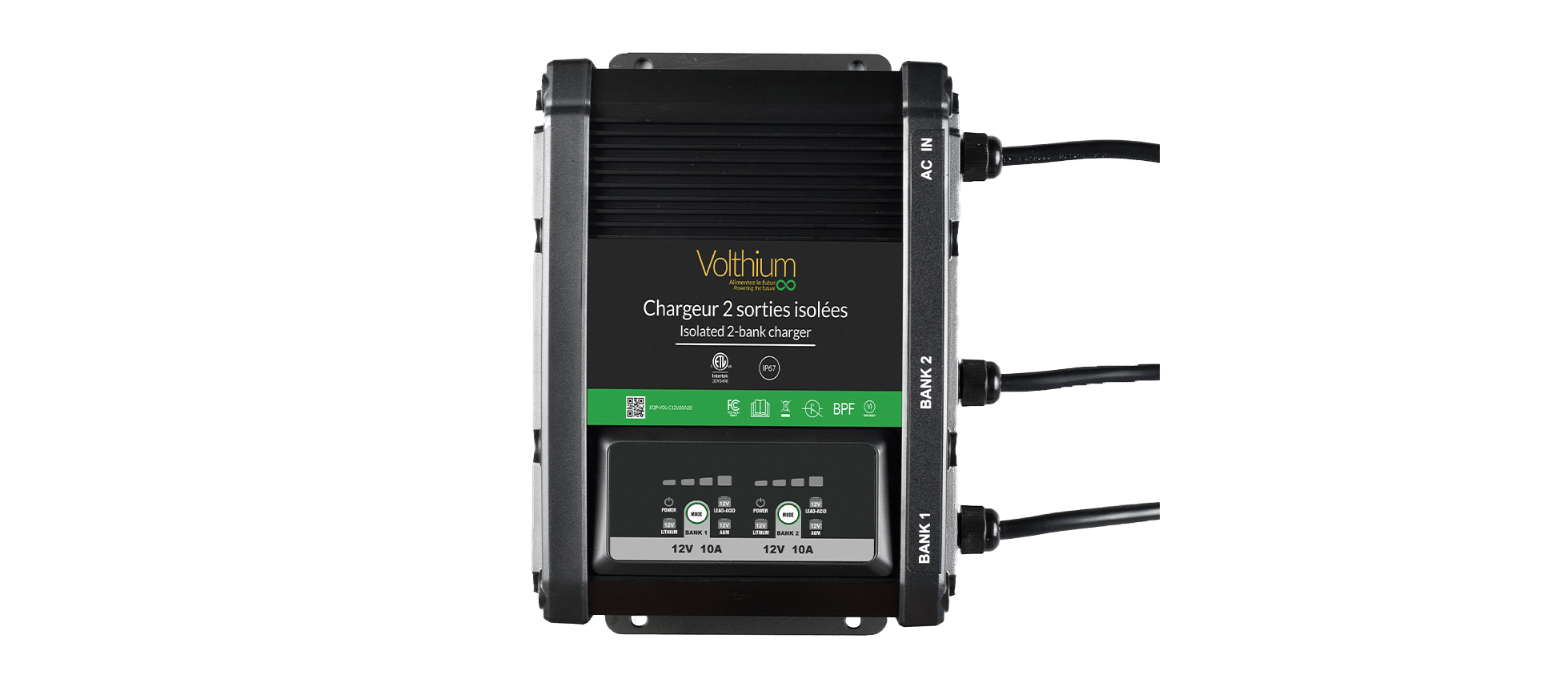 Volthium 2 BANK 20A CHARGER– 10A PER OUTPUT