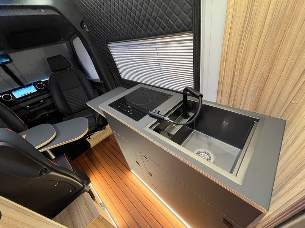 Black Camper Van / RV Sink | Hidden Sink