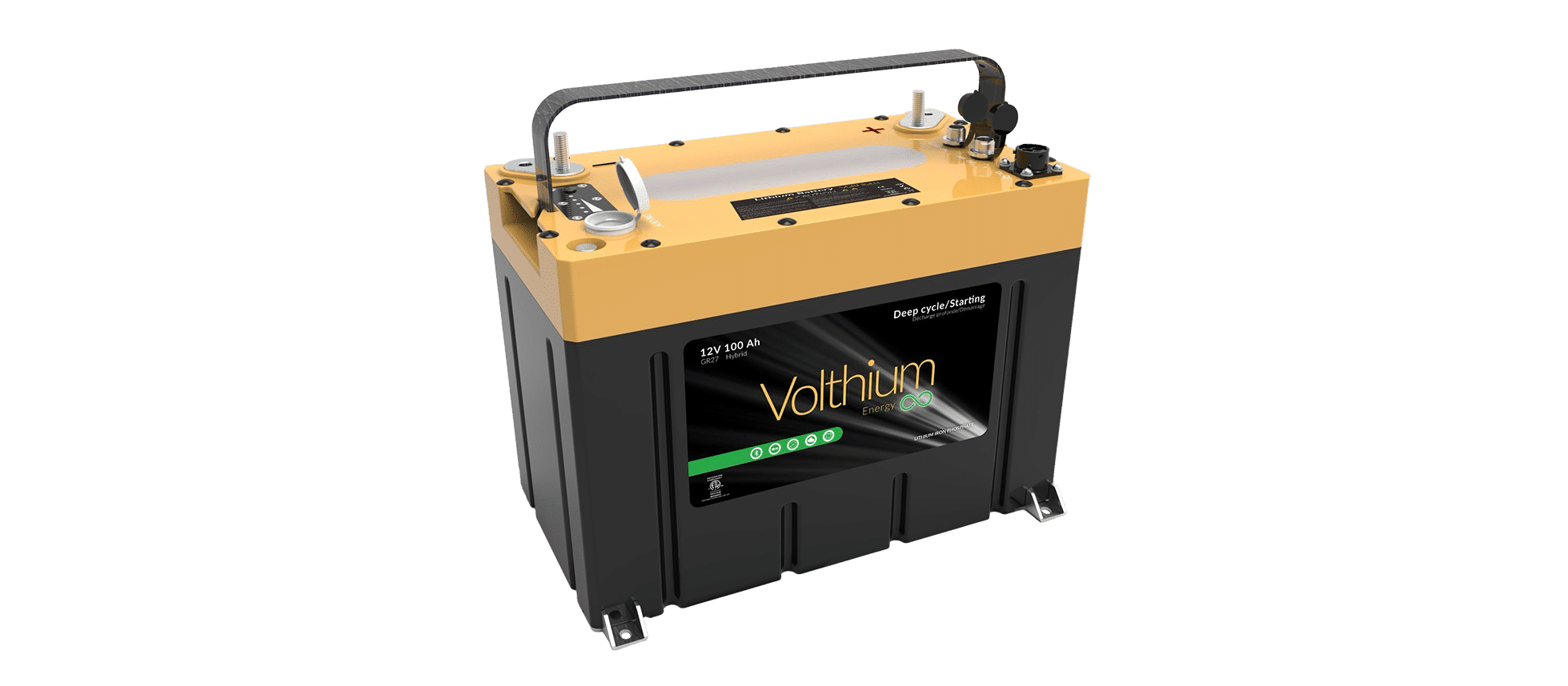 Volthium 12.8 V 100 Ah PRO 2, IP67, Self Heating, Starting Group 27