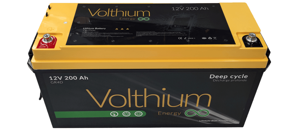 Volthium 12.8 V 200 Ah Battery Self Heating with On/Off switch Group 4D