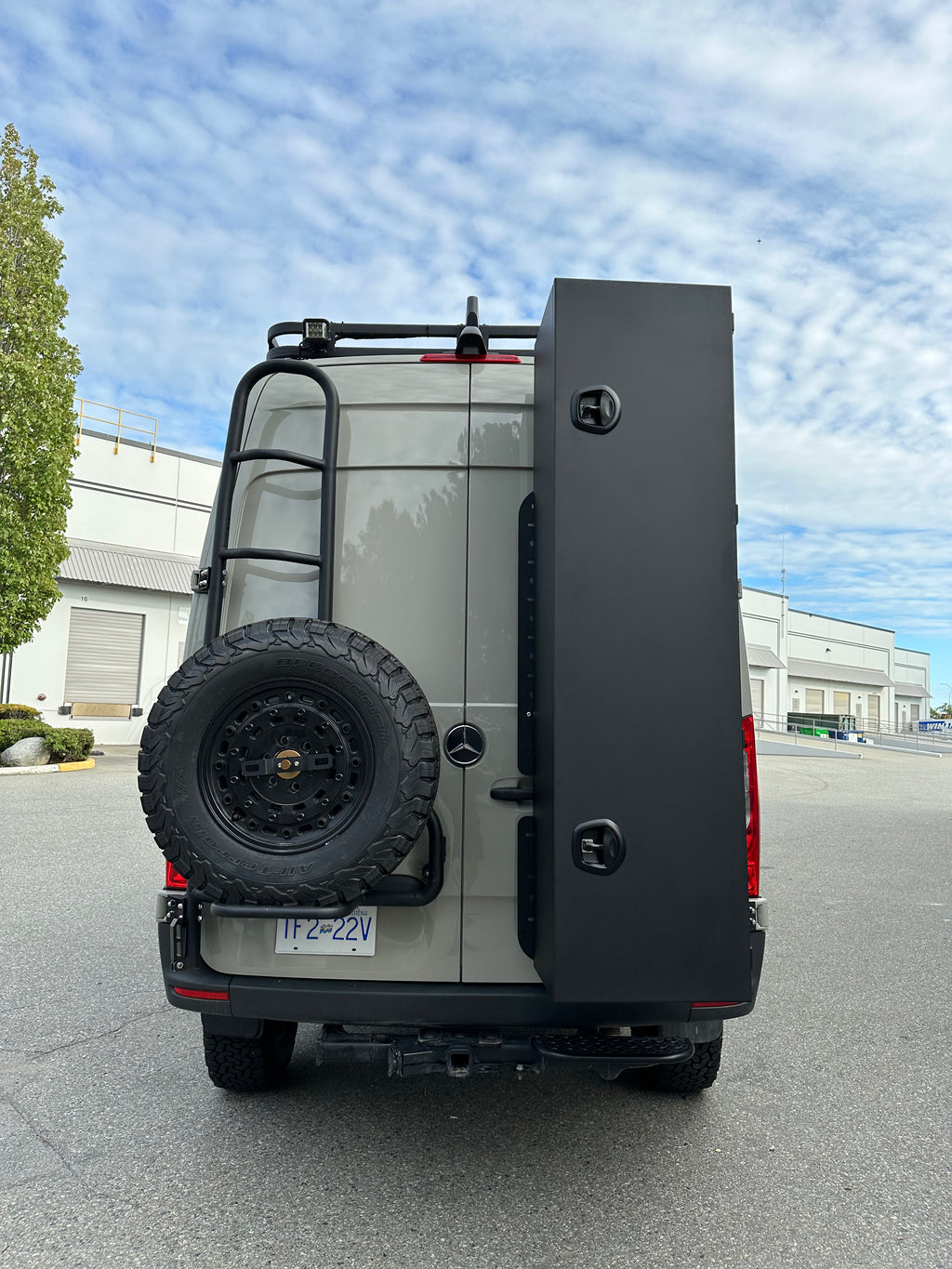 Camper van exterior golf bag storage box