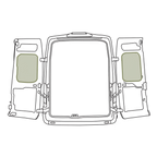 VanEssential Ford Transit Middle Rear Door Storage Panels (Pair)