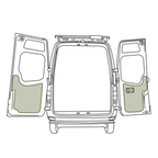 VanEssential Mercedes Sprinter NCV3 2007-2018 Lower Rear Door Storage Panels (Pair)