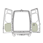 VanEssential Mercedes Sprinter VS30 (2019 - Current) Lower Rear Door Storage Panels (Pair)