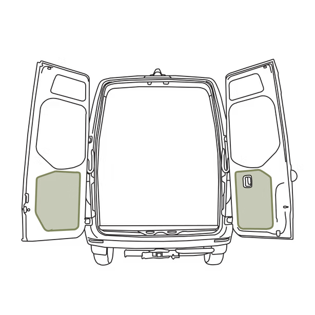 VanEssential Mercedes Sprinter VS30 (2019 - Current) Lower Rear Door Storage Panels (Pair)
