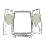 VanEssential Mercedes Sprinter VS30 (2019 - Current) Middle Rear Door Storage Panels (Pair)