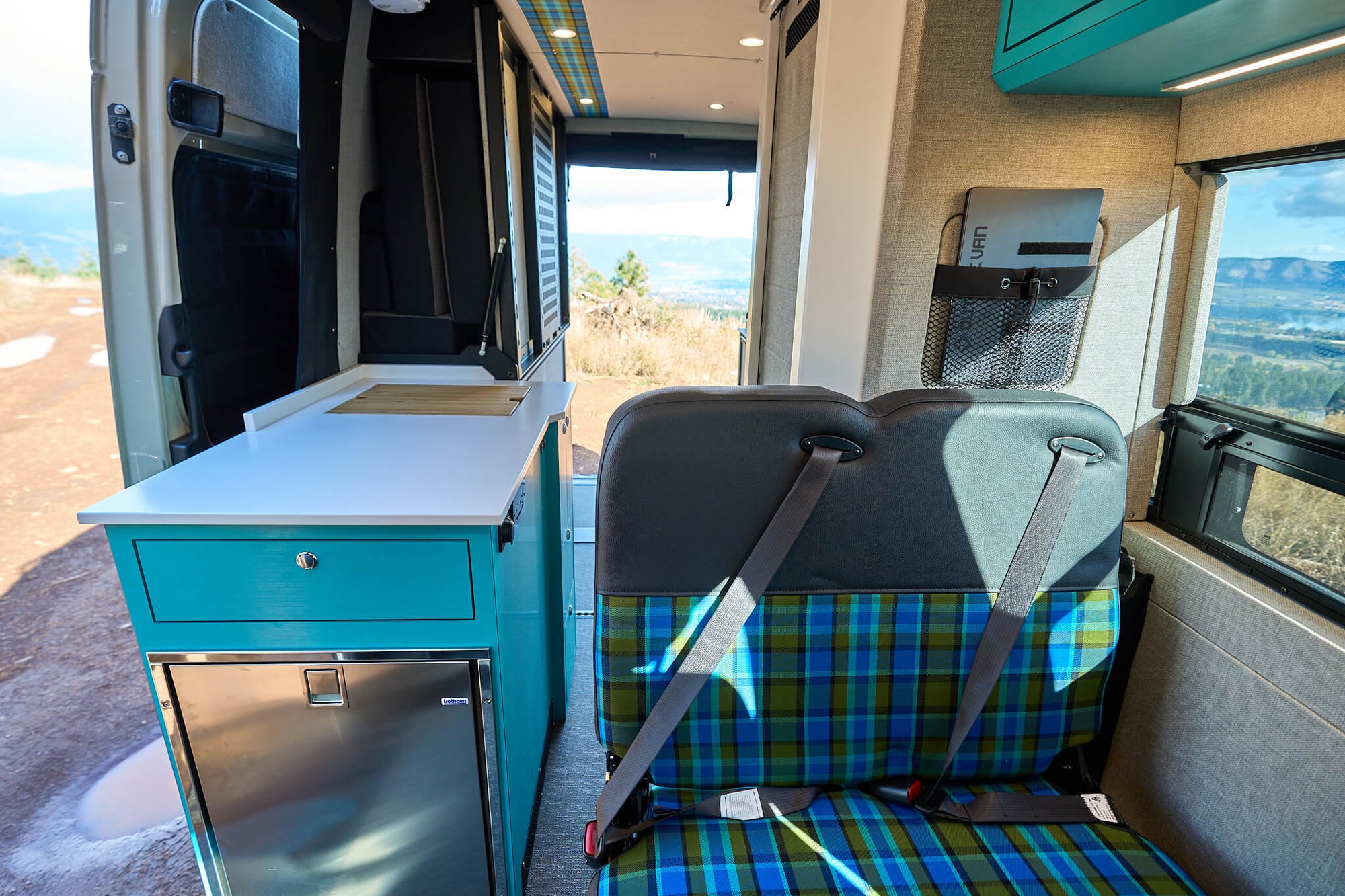 Tec Vanlife hidden camper sink installed in a premium van kitchen
