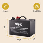 SOK 100Ah | 12V - Heated LiFePO4 Lithium Battery