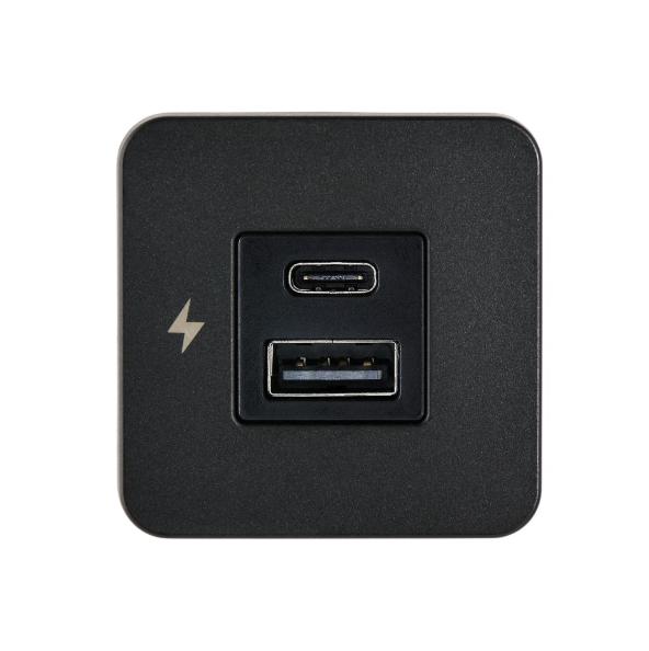 Scanstrut TILE USB-A & C Interior Charging Socket – Black Bezel
