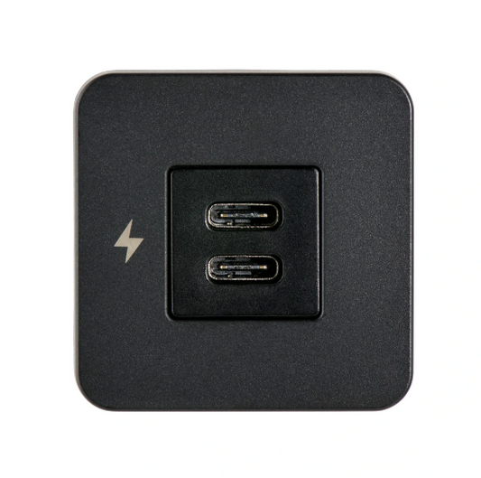 Scanstrut TILE Dual USB-C Interior Charging Socket – Black Bezel