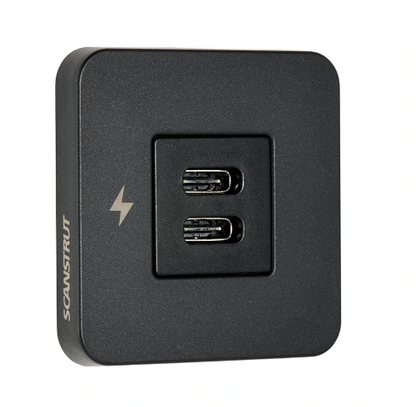 Scanstrut TILE Dual USB-C Interior Charging Socket – Black Bezel