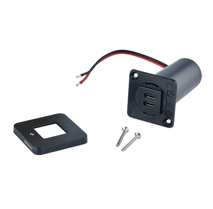 Scanstrut TILE Dual USB-C Interior Charging Socket – Black Bezel