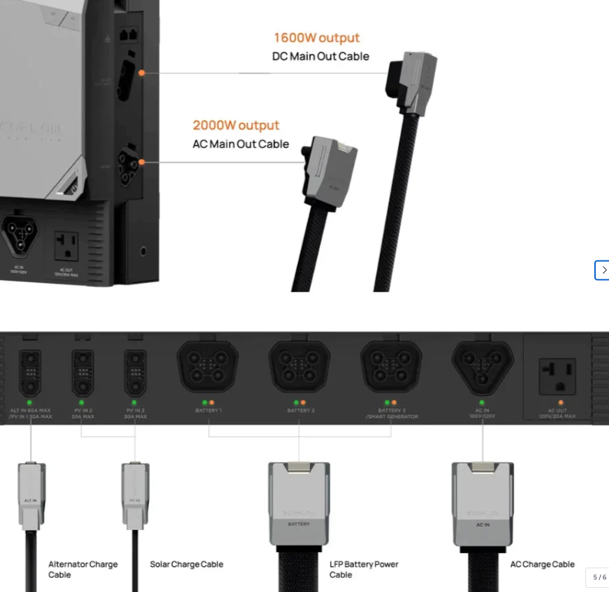 EcoFlow LFP Battery Power Cable (2m)