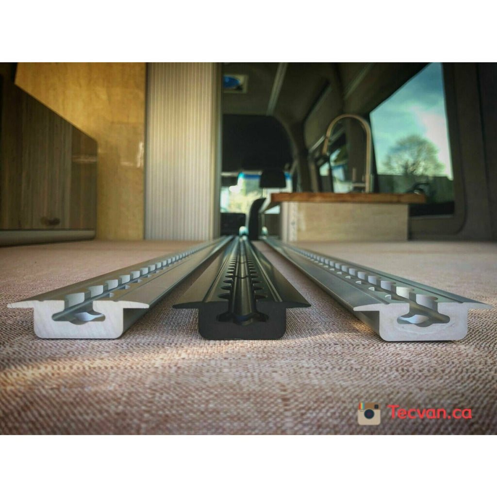 Flanged / Recessed "BEEFY" L Track | Anodized Matte Black