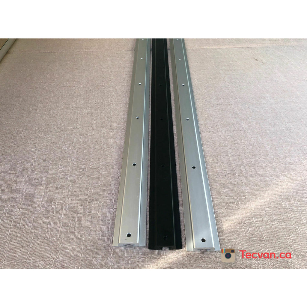 Flanged / Recessed "BEEFY" L Track | Anodized Matte Black
