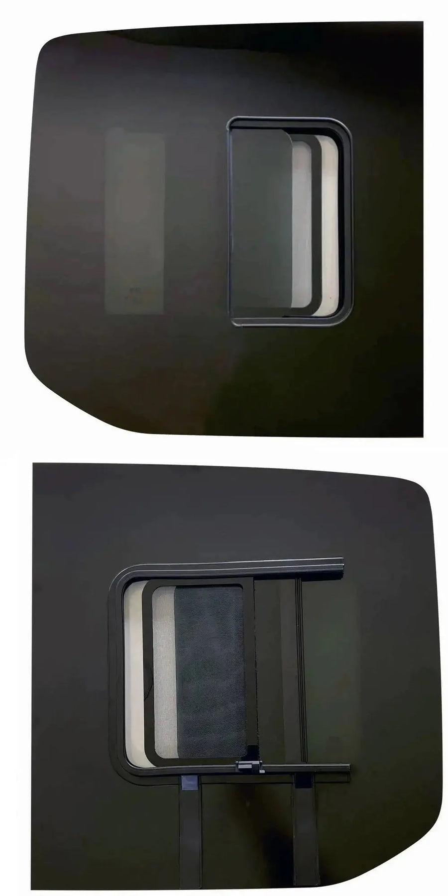 VWD Ford Transit Van Slider Window Medium / High Roof 2015+ Driver Side Rear Cargo Door (DTT18017-INT)_Both Sides - Campervan HQ