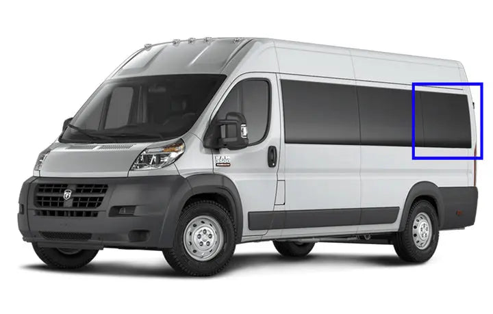 VWD Ram ProMaster Van Window 2014+ Driver Side Rear Quarter 159"WB (DTRAM007) - Campervan HQ