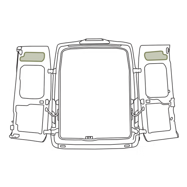 VanEssential Ford Transit Upper Rear Door Storage Panels (Pair)