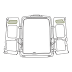 VanEssential Ford Transit Upper Rear Door Storage Panels (Pair)