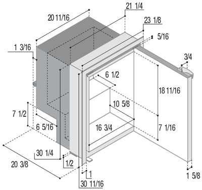 Fridge-freezer, C115i Airlock, Vitrifrigo