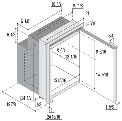 Fridge-freezer, C90i Airlock, Vitrifrigo